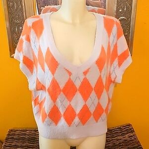 Free People short sleeve sweater, size LG